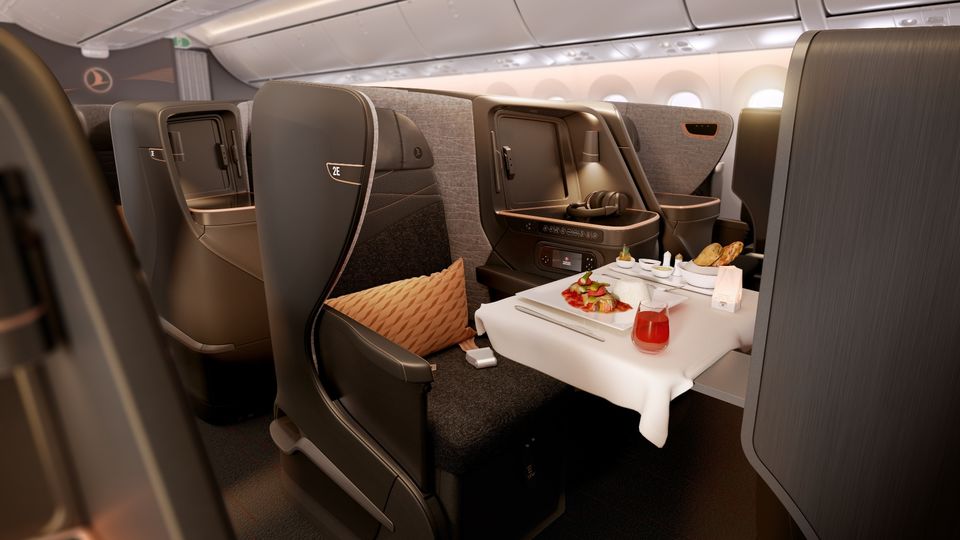 Turkish Airlines A350 business class.