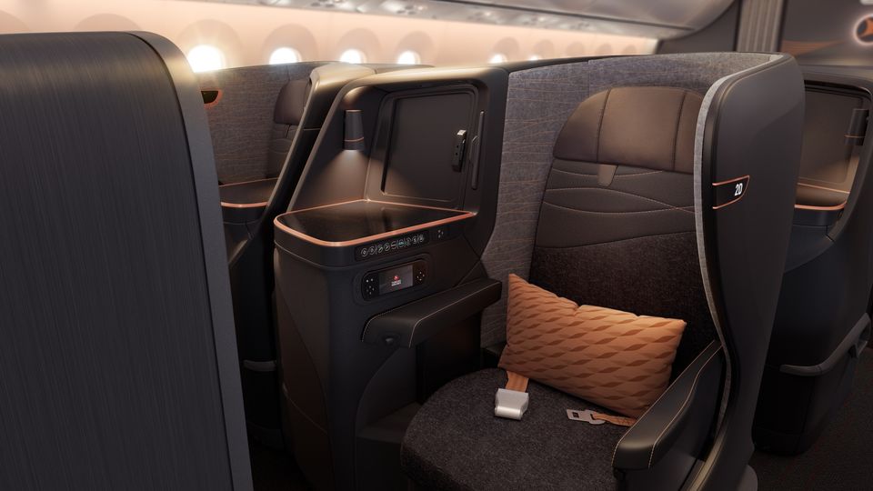 Turkish Airlines A350 business class.