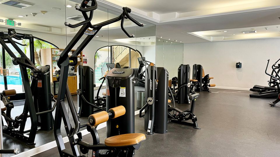 Beverly Wilshire's small but well-equipped gym.